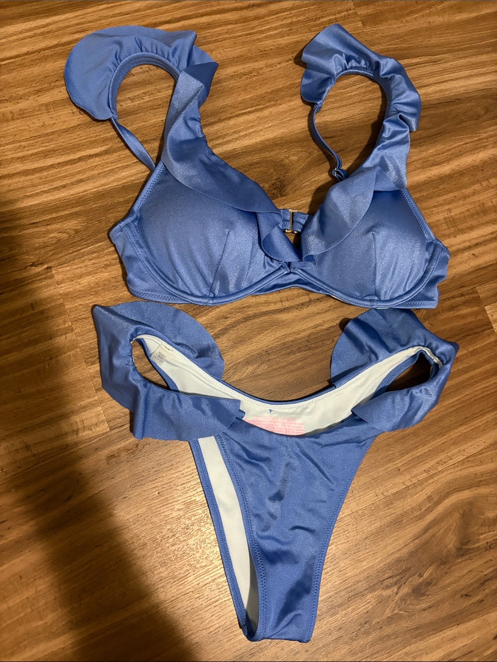 Victoria’s Secret Blue Ruffled Bikini Set